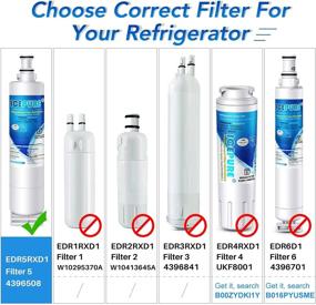 img 3 attached to ICEPURE 4396508 Refrigerator Water Filter - Compatible with Whirlpool 4396508, 🧊 4396510, Filter 5, EDR5RXD1, NL240V, WFL400, LC400V, 4392857, RWF0500A - 1 Pack