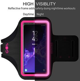 img 2 attached to 💦 Water Resistant Gym Case with Card Pockets and Key Slot - SOSONS Running Armband for Samsung Galaxy S8/S9/S10/S20/S21/S8+/S9+/S10+/S20+