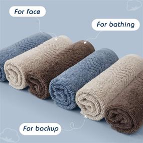 img 3 attached to Cleanbear Cotton Washcloths 6 Pack Colors