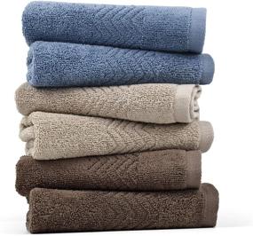 img 4 attached to Cleanbear Cotton Washcloths 6 Pack Colors