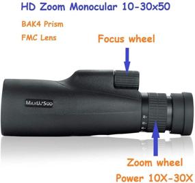 img 3 attached to MaxUSee High Power 10-30x50 Zoom HD Monocular Telescope: Perfect for Travel, Bird Watching, and Sports Concerts