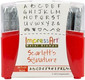img 1 attached to ImpressArt Scarlett's Signature Uppercase Stamp Set: 33-Piece, 2.5mm - High Quality Metal Stamps for Precision Imprinting