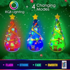 img 3 attached to 🎄 Inflatable 4ft Christmas Tree Decoration, RGB Lighted Santa Tree Tumbler Blow Up, Lighted Decor for Indoor Outdoor Holiday Art, Decorations Clearance