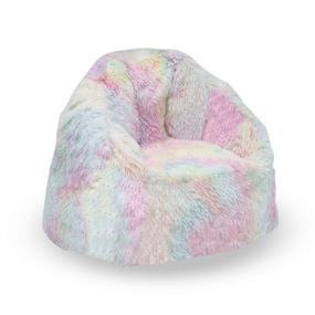 img 4 attached to 🪑 Детский кресло Delta Children Cozee Fluffy, перешитое в технике "Tie Dye" - Подходит для детей до 10 лет.