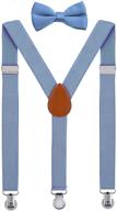 👦 sunnytree детские подтяжки и галстук-бабочка: регулируемые фиксаторы для стильного и комфортного внешнего вида. логотип