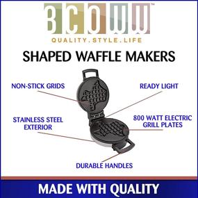 img 2 attached to 🧇 High-Quality Non-Stick Fleur De Lis Belgian Waffle Maker | Ideal for Chaffles, Gluten-Free or Paleo Pancake And Waffle Mix | Perfect Performance Waffle Iron