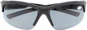 img 3 attached to 🕶️ Eyekepper TR90 Unbreakable Sports Bifocal Sunglasses - Matte Black Frame, Grey Lens +1.5: Ideal for Baseball, Running, Fishing, Driving, Golf, Softball, and Hiking