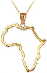 img 2 attached to Exquisite Boys' Jewelry: Stunning Yellow Africa Design Pendant Necklace