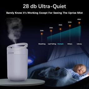 img 3 attached to 🌫️ Harmorale 3L Humidifiers: Top Fill Cool Mist for Bedroom, 3 Mist Modes, Auto Shut-Off, 30-Hour Long Work Time