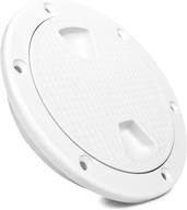 🔲 five oceans marine non-slip round inspection deck plate hatch with removable center, water-tight for outdoor installations, white, available in 4, 6, and 8 inches логотип