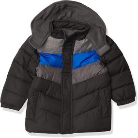 img 2 attached to IXtreme Boys Colorblock Puffer Black Boys' Clothing at Jackets & Coats