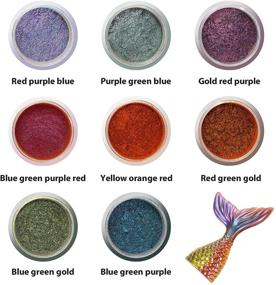 img 3 attached to 🌈 Vibrant 8-Color Chameleon Powder: Transforming Mica Pigments for Nail Art, Soap Making, Painting, Bath Bombs, Slime, Candle Making - 5g/0.17oz Per Bottle