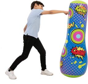 img 1 attached to JOYIN Inflatable Bopper Punching Bounce Back Sports & Outdoor Play