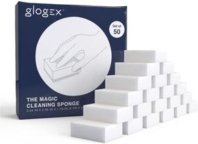 img 4 attached to 🧽 Durable Melamine Sponge 50 Pack: Powerful Magic Cleaning Sponges for All Surfaces - Kitchen, Bathroom, Furniture, Leather, Floor and Walls!