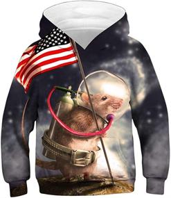 img 4 attached to CYUURO Hoodies Sweatshirts Pullover for Boys' Clothing - Novelty Collection