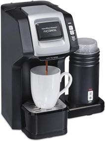 img 4 attached to Hamilton Beach FlexBrew 49949: Single-Serve Coffee Maker & Milk Frother, K-Cup Compatible - Black