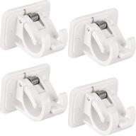 versatile and convenient self adhesive curtain 🏨 rod bracket set for bathrooms, hotels, and homes logo