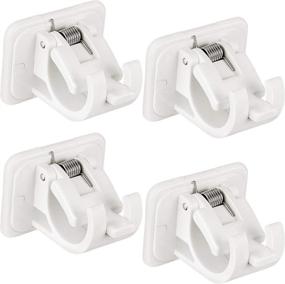 img 4 attached to Versatile and Convenient Self Adhesive Curtain 🏨 Rod Bracket Set for Bathrooms, Hotels, and Homes