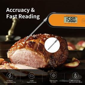 img 3 attached to Waterproof Instant Read Digital Meat Thermometer with Long Probe, Back Light - Ideal for Grill, Smoker, Candy, Liquid