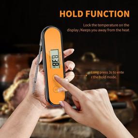 img 1 attached to Waterproof Instant Read Digital Meat Thermometer with Long Probe, Back Light - Ideal for Grill, Smoker, Candy, Liquid