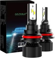 🔦 9007/hb5 led headlight bulbs - dot approved - 70w 14000lm – high/low beam, fog light conversion kit – cool white 6500k – waterproof, 360° illumination – pack of 2 logo