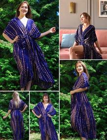 img 2 attached to 👘 EDOLYNSA Women's Kimono Swimsuit Cover-Up - Fashionable Women's Clothing