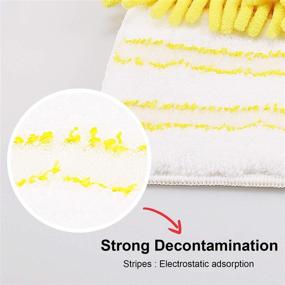 img 1 attached to 🧹 AKOMA Dual Sided Dust Mop: Flip Head Dry and Wet Mops for Effective Floor Cleaning - Includes 2 Washable Microfiber Pads for Home Office Bathroom Hardwood Tile Floor - Yellow Cleaner Tools