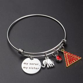 img 2 attached to 🐘 1913 Delta Sigma Theta Sorority Paraphernalia Gifts - DS-T Greek Sorority Jewelry Elephant Bracelet for Women and Girls