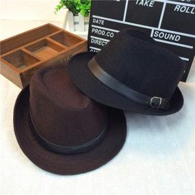 img 1 attached to 🧢 Cute and Stylish EachEver Toddler Fedora Cotton Photography Boys' Accessories: Perfect Hats & Caps for Little Ones!