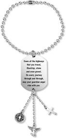 img 4 attached to 🚗 TYS Guardian Angel Rearview Mirror Charm: Drive Safe Car Decorations