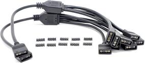 img 4 attached to 🔌 Micro Connectors F04-04ARGB50-2P 1 to 4 Splitter Cable - 50cm/ 2 Pack: Ultimate RGB Connectivity Solution