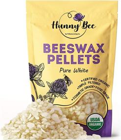 img 4 attached to 🐝 Organic White Beeswax Pellets by HUNNYBEE - 1lb, Cosmetic Grade, Triple Filtered Beeswax Pastilles for DIY Candles, Skin Care, and Lip Balm - Easy Melt Beeswax Pastilles