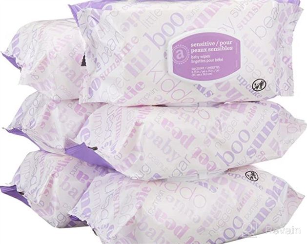 img 1 attached to 👶 Amazon Elements Baby Wipes: Unscented, White 720 Count, Flip-Top Packs - Hypoallergenic & Gentle Baby Care Essential review by Jon Davidson