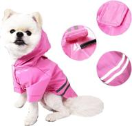 🐶 waterproof dog raincoat with safety reflective stripes - lightweight rain jacket for small to large dogs, breathable rain poncho hooded rainwear - duotopia логотип