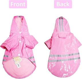 img 3 attached to 🐶 Waterproof Dog Raincoat with Safety Reflective Stripes - Lightweight Rain Jacket for Small to Large Dogs, Breathable Rain Poncho Hooded Rainwear - Duotopia