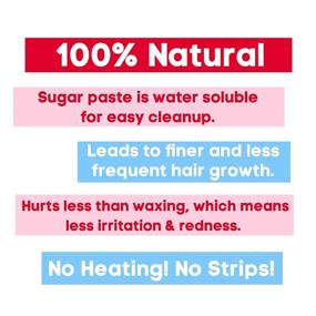 img 3 attached to Organic Sugaring Hair Removal Waxing Kit - Brazilian, Legs, Arms, Bikini, Back, Chest, Face