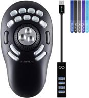 🖱️ contour design shuttlepro v2 usb multimedia controller bundle with blucoil usb hub and cable ties – windows and mac (black, old version) logo