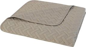img 1 attached to 🛏️ VCNY Home Quilt Set - Super Soft, Wrinkle Resistant & Breathable Bedding, Lightweight for Hot Sleepers, Full/Queen Size, Taupe