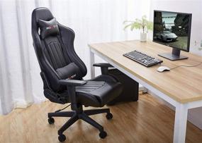 img 3 attached to 🎮 Bowthy Massage Gaming Chair - Ergonomic Computer Game Chair for Adults, Heavy Duty Big and Tall Gamer Chair with Racing Style, Enhanced Headrest and Lumbar Support in Black