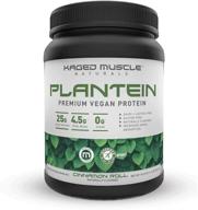 🌱 organic vegan protein powder: kaged muscle plantein for enhanced absorption (15 servings, cinnamon roll flavor) logo