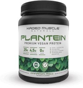 img 4 attached to 🌱 Organic Vegan Protein Powder: Kaged Muscle Plantein for Enhanced Absorption (15 Servings, Cinnamon Roll Flavor)