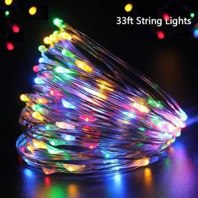 img 3 attached to Auing 100 LED Starry Fairy Lights, 33FT USB Multicolor Christmas Lights with Remote Timer Adapter - Perfect Decoration for Christmas, Party, Holiday, Garden, Wedding, Indoors, Outdoors