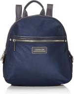 🎒 calvin klein women's silver sussex backpack - fashionable handbags & wallets in stylish backpacks logo