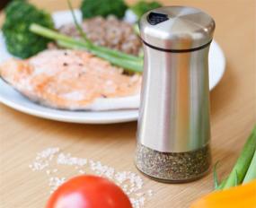 img 3 attached to 🧂 Versatile Stainless Steel Spice Dispenser: Adjustable Pour Holes for Pepper and Salt - Ideal for Himalayan, Table Salt, White & Black Pepper