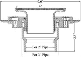 img 2 attached to 🚿 4-1/4 Square Floor Shower Drain: Low Profile Shower Pan Nickel Brushed, Various Finish Styles for Kitchen & Bathroom