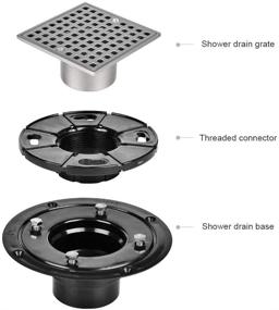 img 3 attached to 🚿 4-1/4 Square Floor Shower Drain: Low Profile Shower Pan Nickel Brushed, Various Finish Styles for Kitchen & Bathroom