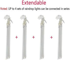 img 1 attached to Enhanced 16-inch Purple Meteor Shower Rain Lights for Outdoor Christmas Decoration: Aokudoni Upgraded Icicle String Lights – Perfect for Xmas Tree, Holiday Parties, and New Year Celebrations! UL Plug.