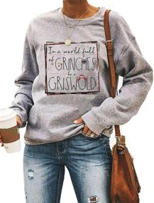 img 1 attached to A World Full of Be a Griswold Sweatshirt Shirts For Women - Funny Christmas Graphic Crewneck Sweatshirt Pullover Tops