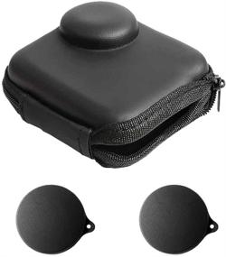 img 4 attached to 📷 GoPro MAX Waterproof 360 Camera ULBTER Mini Storage Bag Case + Rubber Lens Cap Cover [2+1 Pack] - Carrying Portable Boxes Accessory for GoPro Max