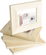 🖼️ wallniture logan wooden craft picture frames 5x7: perfect for kids arts, crafts, and diy projects - set of 5 unfinished wood frames logo